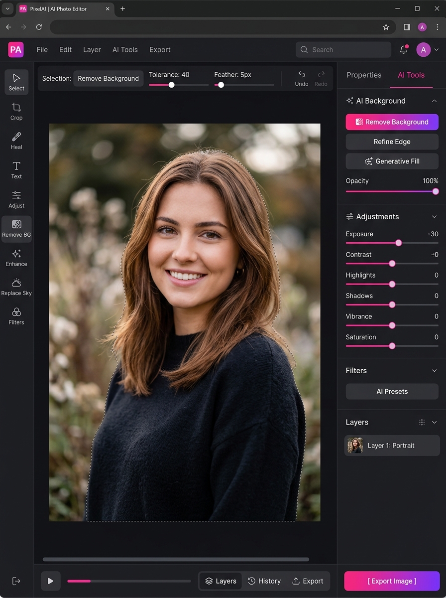 AI Photo Editing App preview